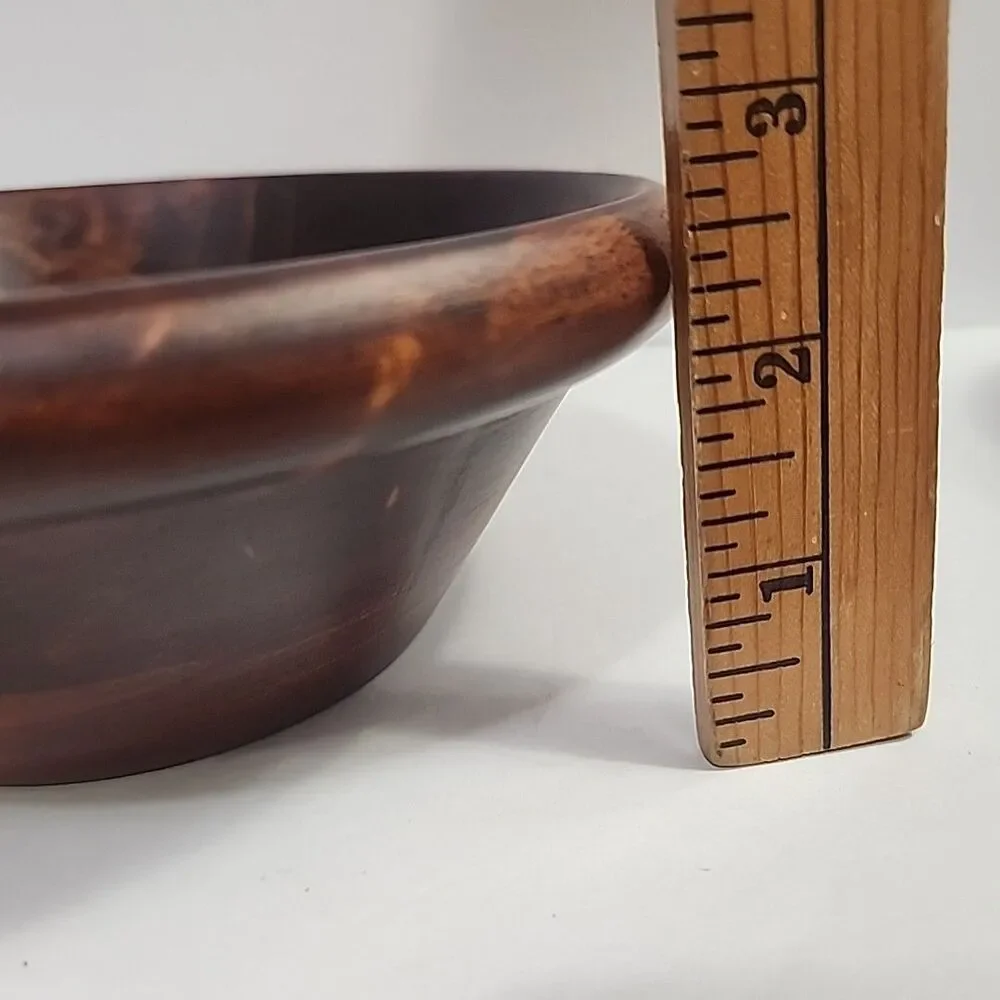 Large Wooden Salad Bowl w/4 Serving Bowls